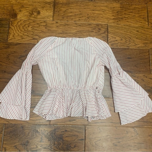 Rebecca Minkoff Melly Striped Bell Sleeve Blouse - Picture 6 of 6